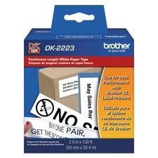 Printer Continuous Length White Paper Tape (DK2223) 50mm x 30.4 Month