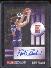 Kurt Rambis 2020-21 Panini Hoops GS-KRA Great SIGnificance Gold 7/10