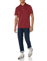 Golf-Poloshirt Herren S, KurzäRmelig, Burgunderrot, Schnell Trocknend, Amazon