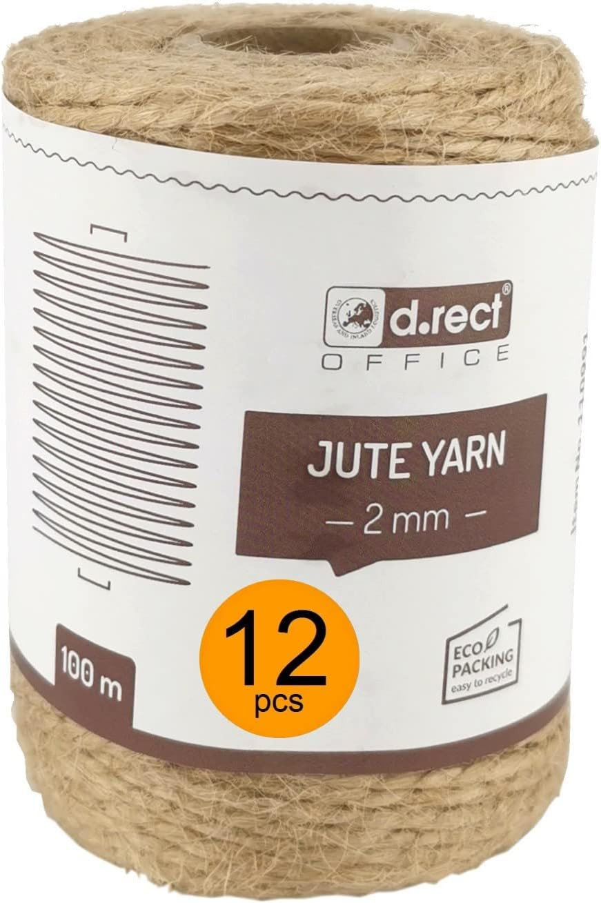 Spago da giardino 5 metri/lotto spago di iuta naturale 5 mm nastro foglia di tela con foglie verdi di vite artificiale for artigianato fai da te decorazioni for feste in giardino di