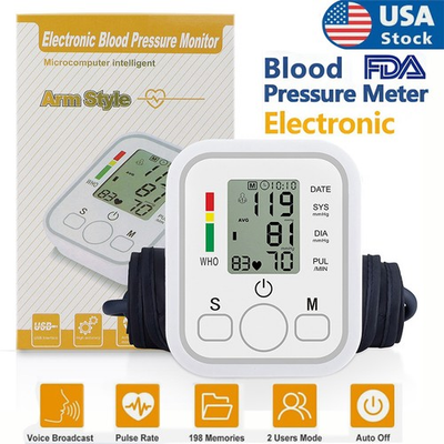 #ad Digital Automatic Blood Pressure Monitor for Upper Arm with Heart Rate $8.99