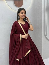 Rion Cotton Handmade Mirror Work Lehenga Choli Indian Traditional Festive Wear