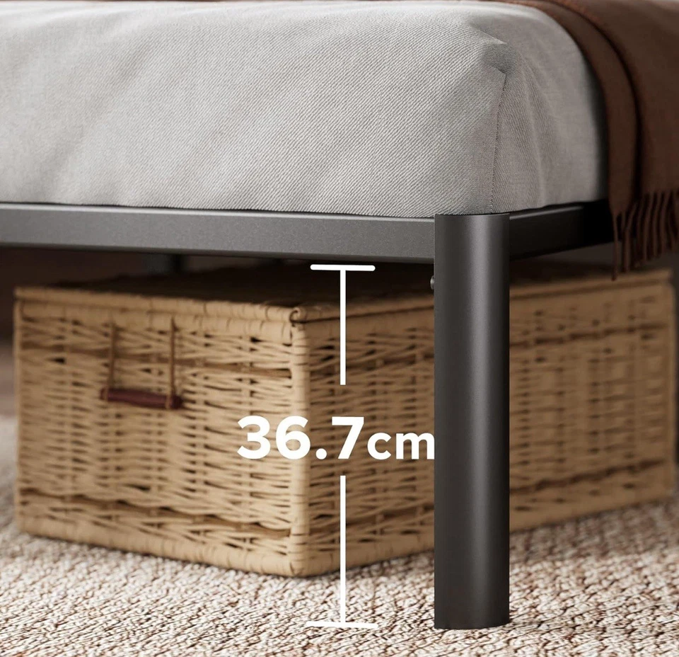 Zinus Van 40,6 cm Bettgestell Metall-Plattform Rounded Corner mit Halterung - Bild 3 von 4