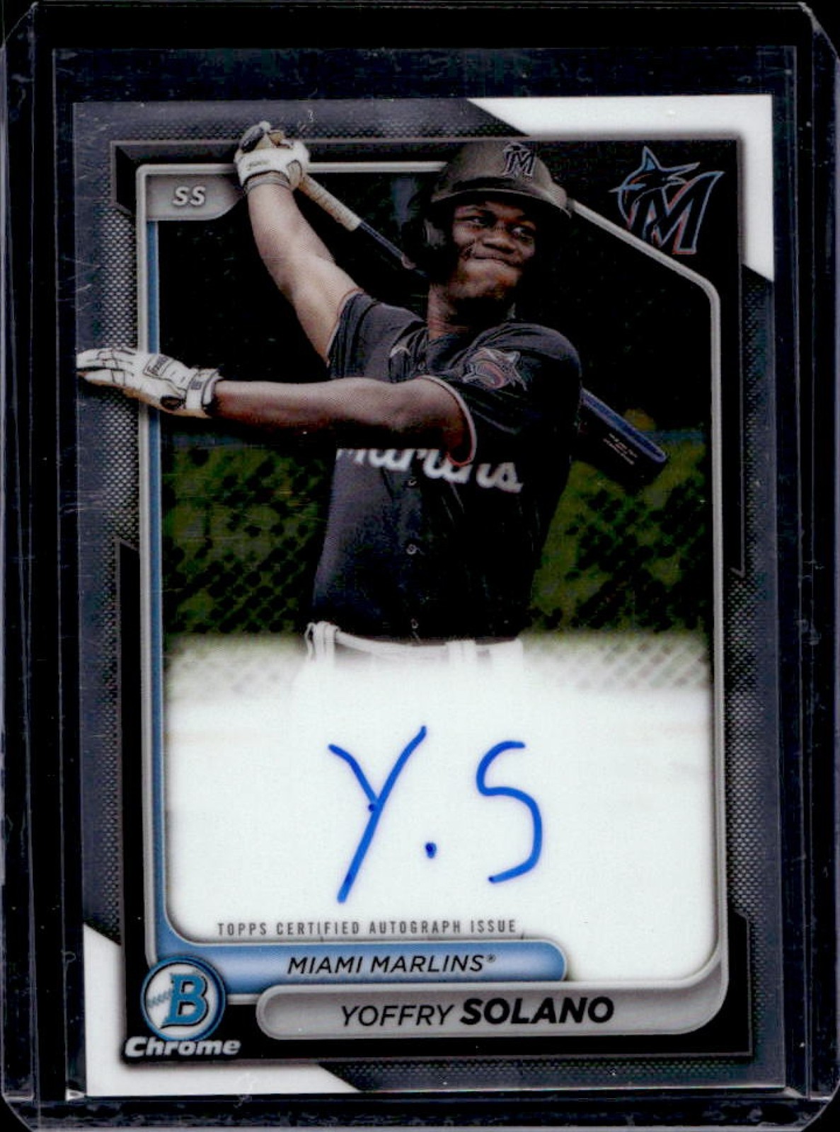 2024 Bowman Chrome Yoffry Solano Prospect Auto #CPA-YS Marlins