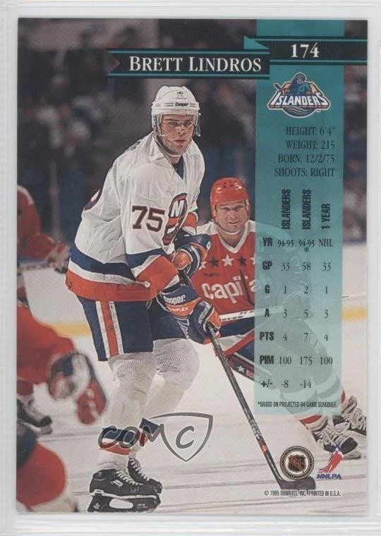 1995-96 Donruss Brett Lindros #174 - Image 2 of 2