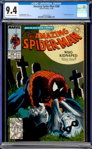Amazing Spider-Man #308 Marvel Comics 1988 Taskmaster Appearance CGC 9.4