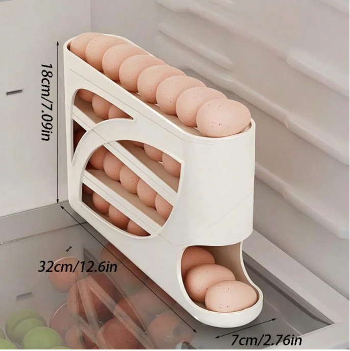 Egg Storage Box Fridge Organizer Stackable Kitchen Egg Holder Container