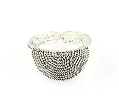 SARDINIAN FILIGREE HALF CORBULA RING SILVER CRAFTS 800