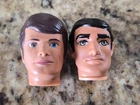 GI Joe 1975 Hasbro Atomic Man + Bullet Man Adventure Team Heads