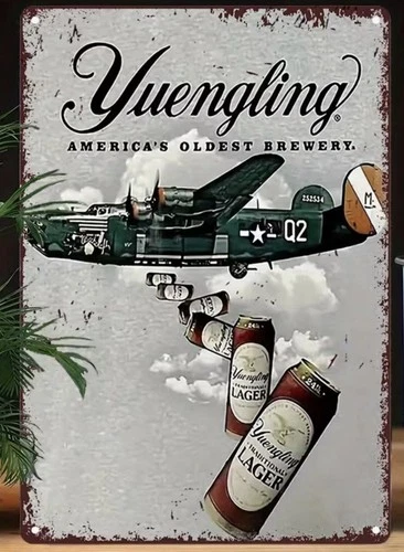 Vintage Yuengling Beer Tin Metal Sign 8x12 Rustic New Bar Man Cave Garage Den