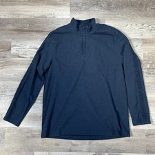 Calvin Klein Navy Blue Quarter Zip Mock Neck Pullover XXL