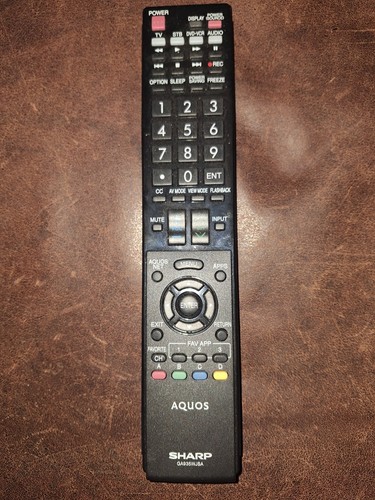 OEM Sharp GA935WJSA Original AQUOS TV Remote Control Black Tested