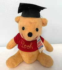 Winnie The Pooh Plush Doll Disneyland Grad Night 1976 Motor Board Hat Vintage