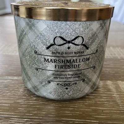 Bath & Body Works MARSHMALLOW FIRESIDE 3 Wick Jar Candle 14.5 oz New