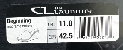 CL by Laundry Beginning Macarame Wedge Womens Size 11 Casual Sandals Brand New - Picture 9 of 10