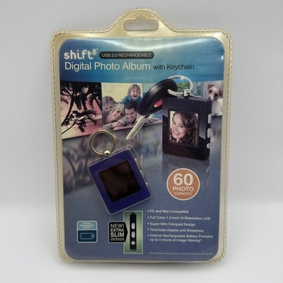 SHIFT3 Digital High Resolution LCD Photo Album W/Keychain USB Rechargeable NIB