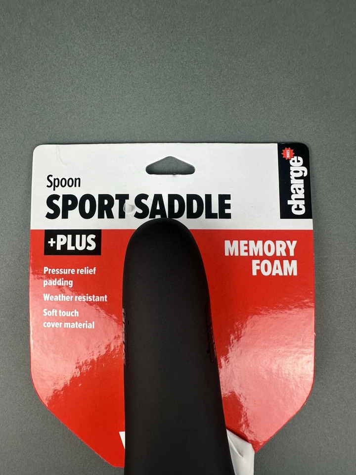 Велосипедное седло Charge Spoon черное спортивное плюс велосипедное сиденье из пеноматериала с эффектом памяти новое с ценниками - Изображение 2 из 4