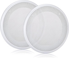 Facmogu 2PCS 8In White Ceiling Speaker Covers, Surface Mount Speaker Grill Mesh