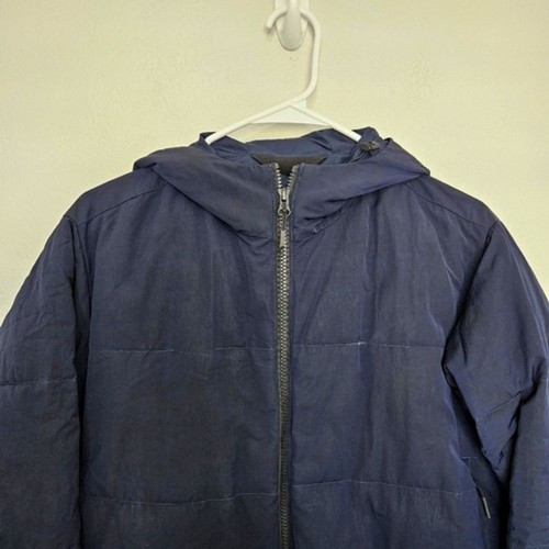 Everlane | The ReNew Long Puffer Outdoor Coat Jacket In Navy Blue, Womens XS - Picture 4 of 11