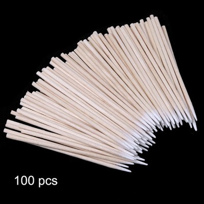 100Pcs Cotton Disposable Clean Tool for Earphone Phone Charge Port