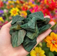 3PCS Natural Raw Emerald Stones Green Crystal Rocks Gemstones Healing Home Decor