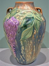 Vintage Roseville Pottery Wisteria Vase Pattern 630-6 (200)