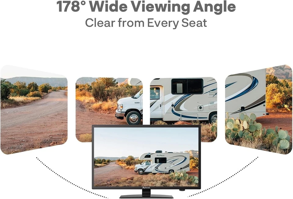 SYLVOX TV RV de 19 pulgadas, Smart TV de 12 voltios con sistema operativo Google, visualización amplia de 178 °, HDMI/U Foto 4 de 4