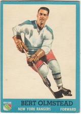 1962-63 Topps NHL # 57 Bert Olmstead New York Rangers VG-EX! NO U.S. SHIPPING!