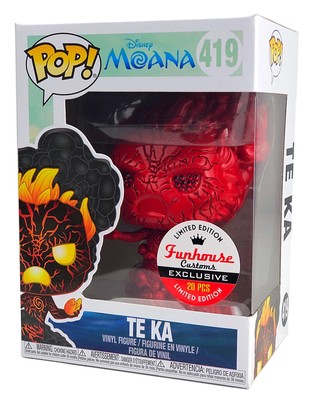 Funko Pop #419 Red Diamond Disney Te Ka Moana Funhouse Custom Exclusive 1 of 20 | eBay