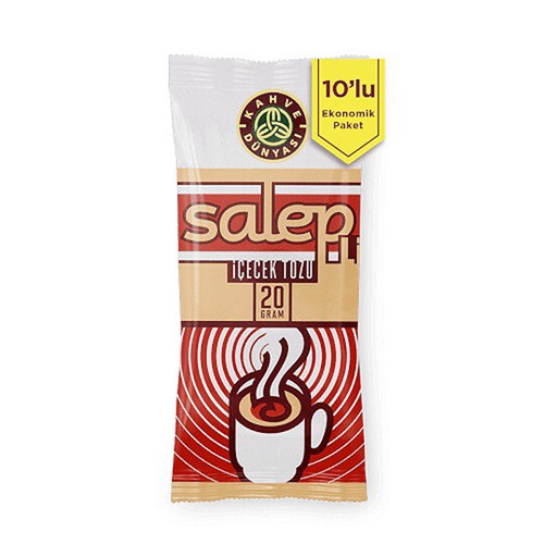 Kahve Dunyasi Salep Sahlep confezione da 10 x 20gr totale 200gr 7,05oz spedizione originale
