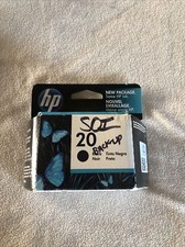 HP Genuine Black Ink Cartridge 20 C6614D Apollo Deskjet Exp 08/2016 NEW SEALED