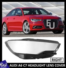 RIGHT RH HEADLIGHT LENS COVER HEADLAMP SHELL LAMP SHADE FOR AUDI A6 C7 2011-2014