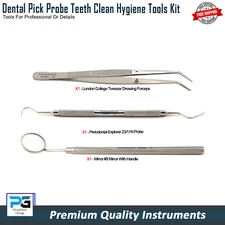 Dental Examination Kit Basic Pick Tool Set Mirror Explorer Probe Restorative