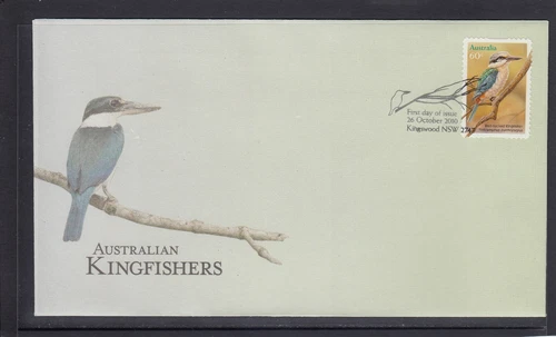 AUSTRALIA - 2010 KINGFISHERS Birds 60c P&S Self Adhesive on FDC  - Wildlife