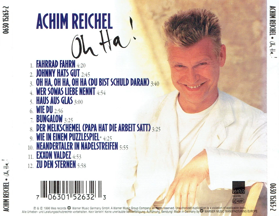 (CD) Achim Reichel - Oh Ha! - Fahrrad Fahrn,  Wer Sowas Liebe Nennt, u.a. - Bild 2 von 2
