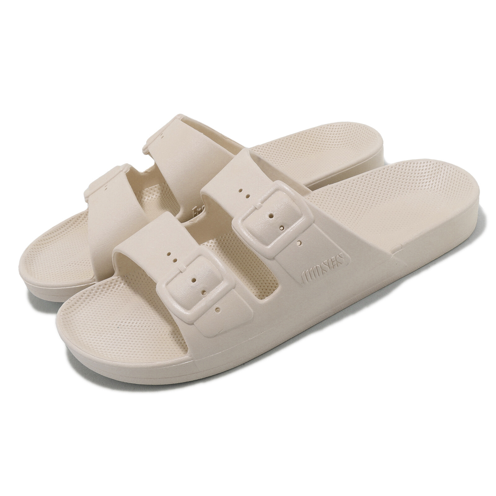 Freedom Moses Two Band Slide Stone цвета слоновой кости Мужские сандалии унисекс Тапочки FMSTONE