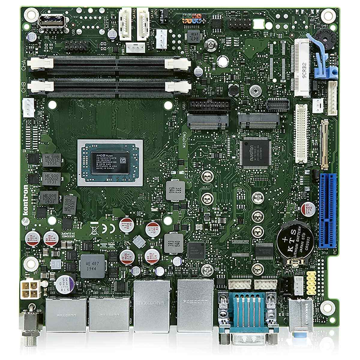 Kontron mITX D3713-V2 w/ AMD Ryzen Embedded V1605B 4-Core 2.0GHz
