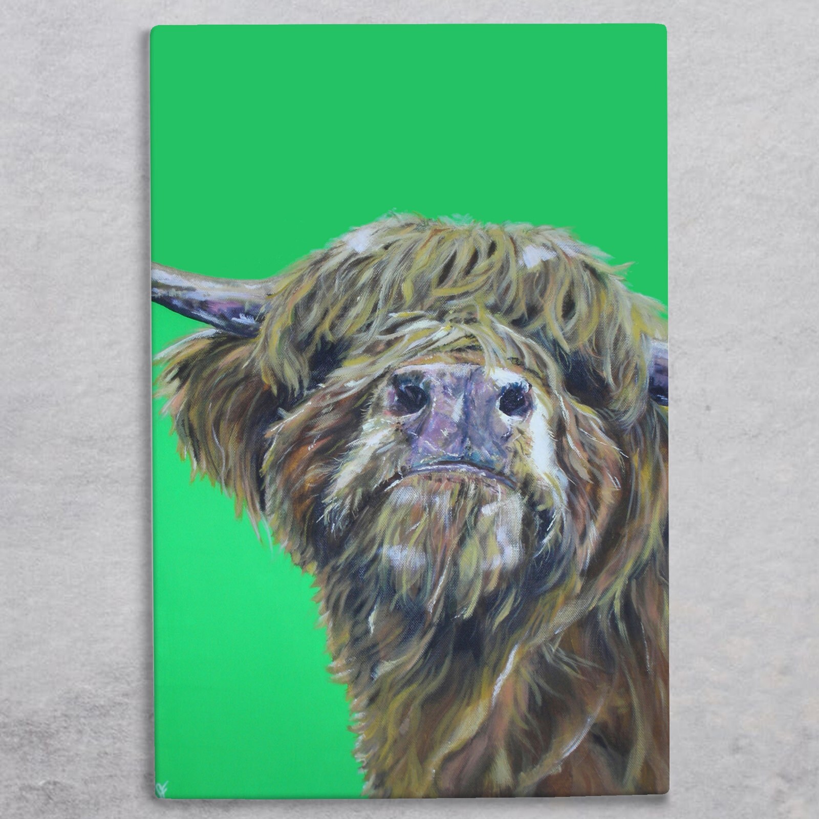 Highland Cow Ceramic Tile Picture Plaque Sign Wall Art By Sam Fenner 30x20