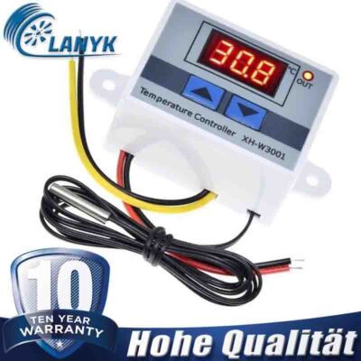 12V XH-W3001 Digitaler Temperaturregler mit Fühler Thermostat Temperaturschalter
