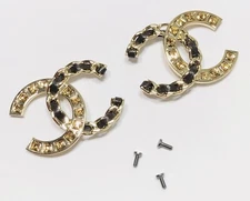 CHANEL CH 5455QB CH 5457QB Golden /Brown Replacement Temple Side Icon Genuine