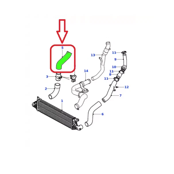 Manguera turbo manguera de aire de carga para JAGUAR X TYPE 2.0D 2.2D C2S26986 Foto 4 de 4