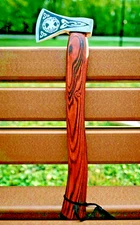 Forged Carbon Steel Viking Axe – Handmade Bearded Axe with Leather Sheath