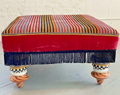 McKenzie Childs Paradise Ottoman Luxury Sofa Chair Luxury