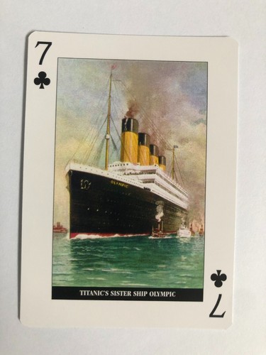 TITANIC Ocean Liner White Star Line Cruise Ship Retro Poster Playing Swap Card 7