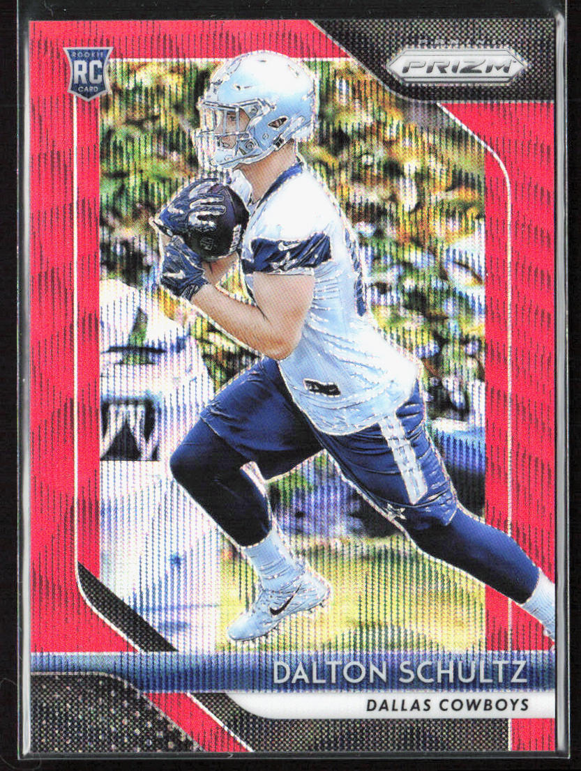 2018 Panini Prizm Dalton Schultz Red Wave Rookie /149 #277 Cowboys