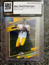 2021 Panini Clearly Donruss Platinum #1/1 Ben Roethlisberger #40 MBA Authentic