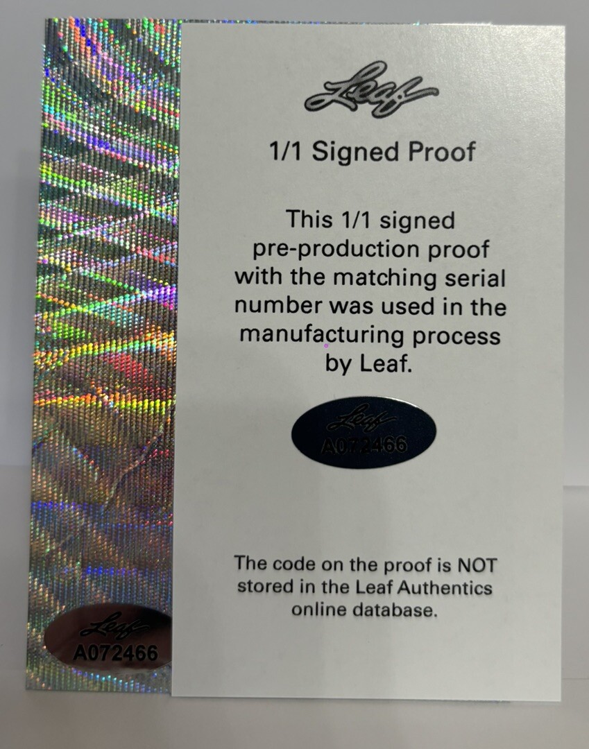 再入荷！オリジナル　 STANDARD FIN SINGLE１０” 　OLIVE 2022 Leaf Metal Seiya Suzuki Auto 1/1 Green Ivy Autograph