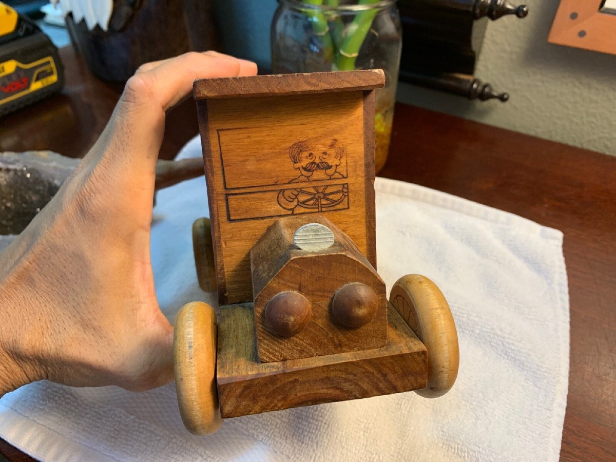 USA 1977年製 VINTAGE TOYSTALGIA SCHOOLBUS VINTAGE TOYSTALGIA SCHOOL BUS WOODEN BANK 1977 | eBay