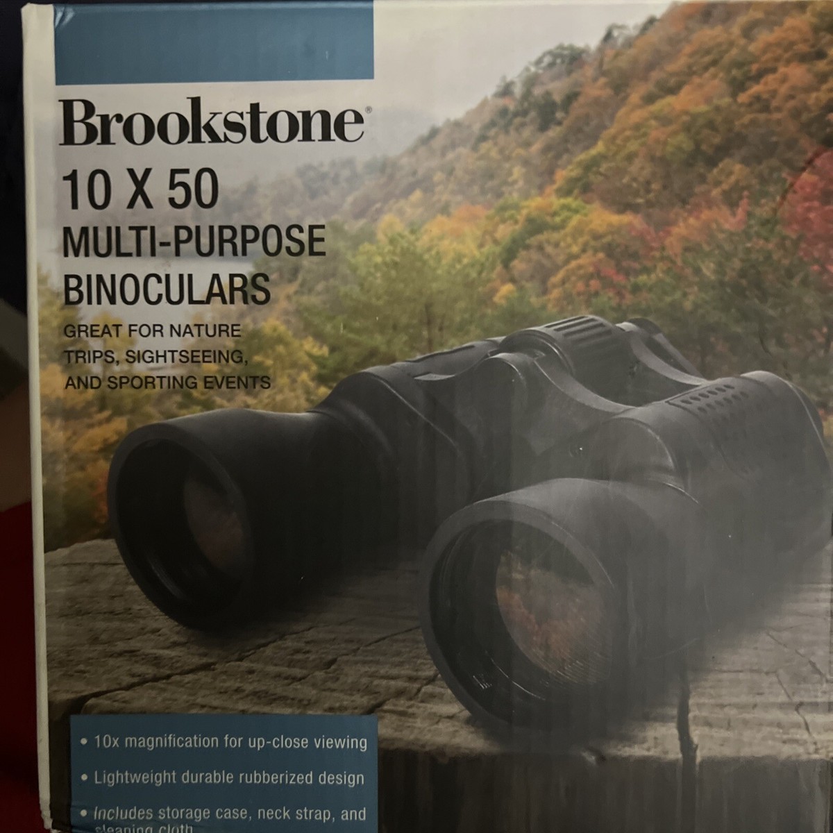 Brookstone 10x50 Prism Multi Purpose Binoculars With Case 10x