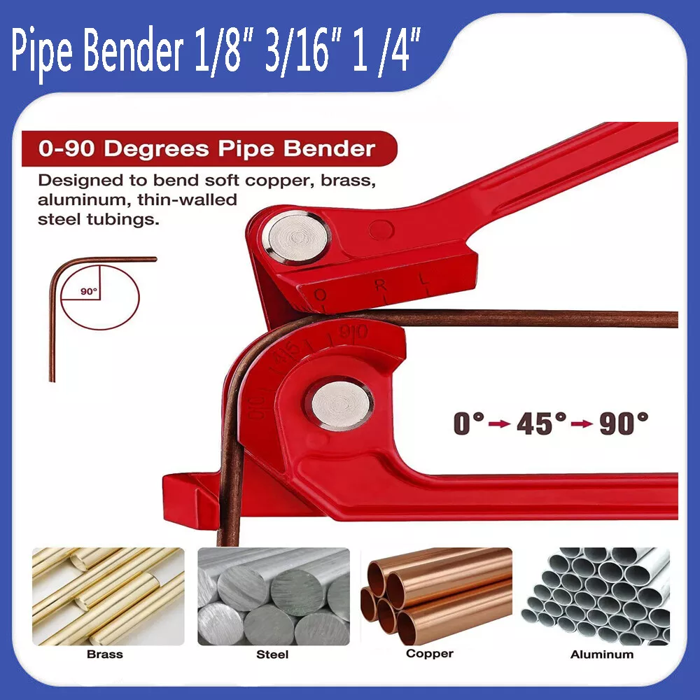 Brake Line Bending Tool Pipe Bender 45 90 CNC 1 8 3 16 1 4